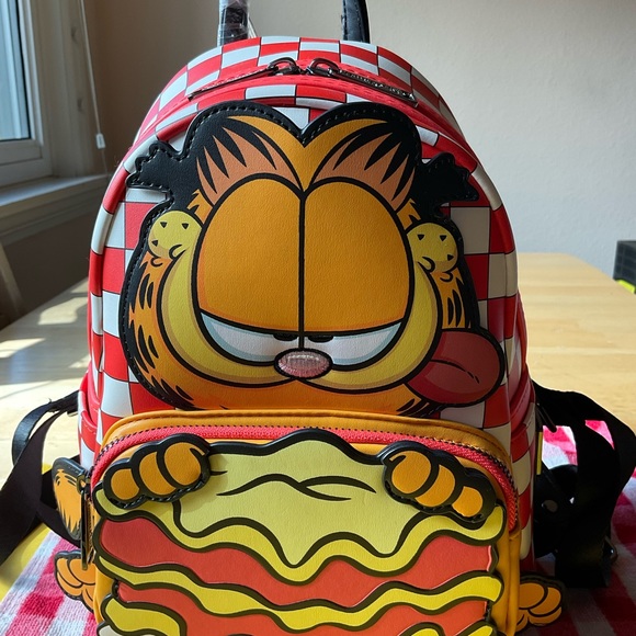 🍕🎒🍕 LOUNGEFLY LASAGNA GARRFIELD BACKPACK 🍕🎒🍕 NWT 🍕 - Picture 13 of 16